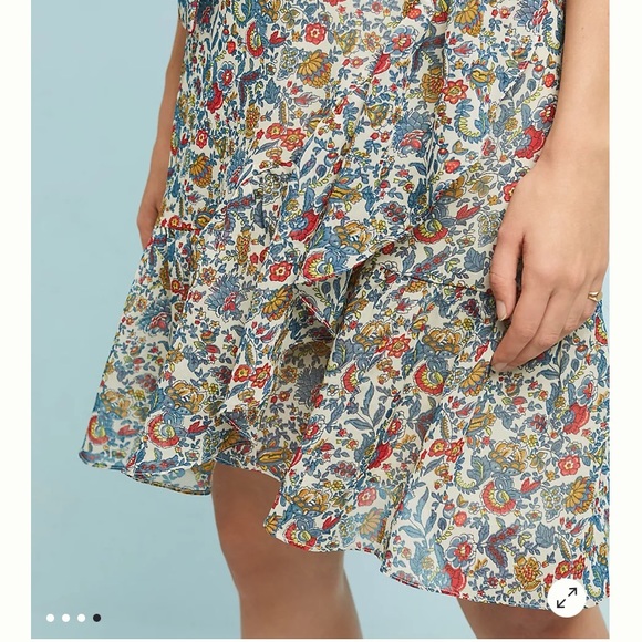 DONATED: Anthropologie; Ranna Gill; Botania Wrap Dress; Sz: M - Picture 4 of 11